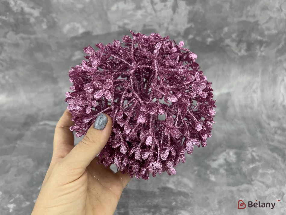 Decor „Flower Boom” Cu Sclipici De Zmeură | 2