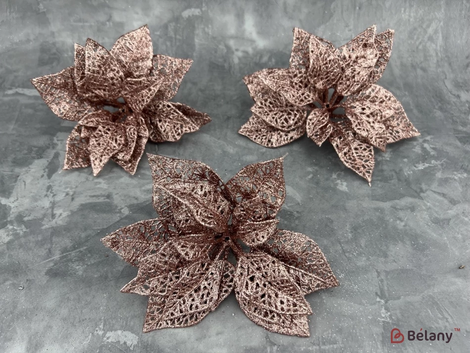 Flori Decorative De Crăciun Bronz