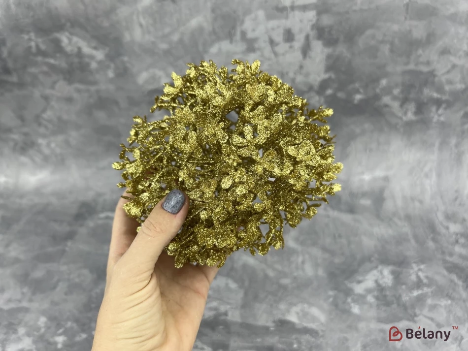 Decor „Flower Boom” Cu Sclipici Auriu | 2