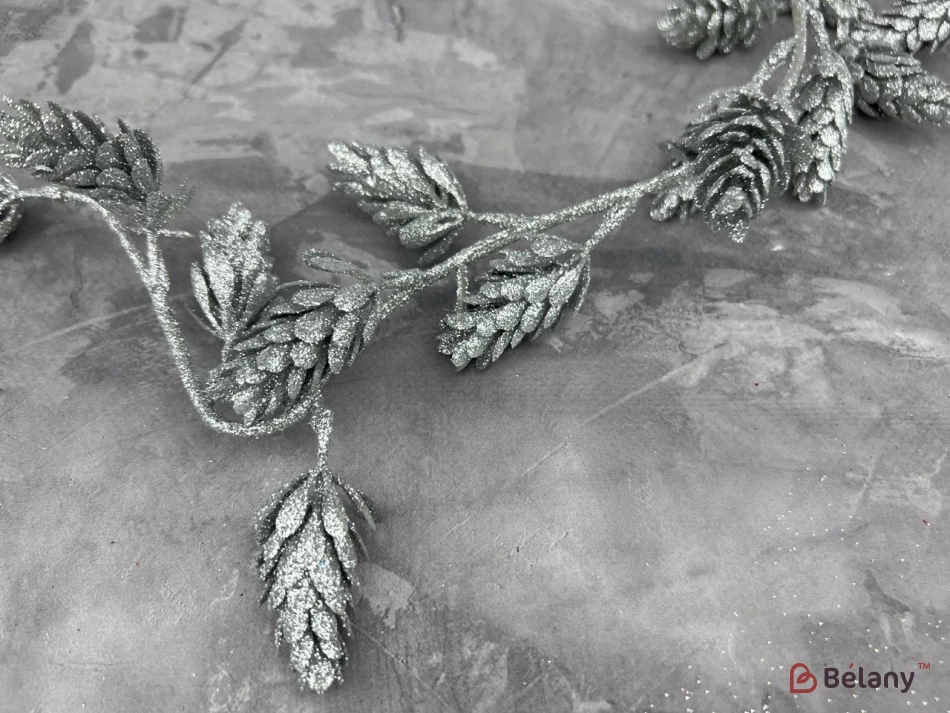 Creangă Decorativă „Crangă Lungă” Argintie | 2