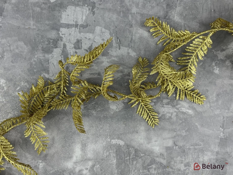 Ramura Decorativa "frunze Lungi" Auriu