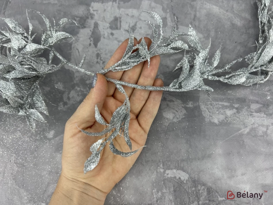 Ramura Pentru Decor "flori Lungi" Argintiu | 2