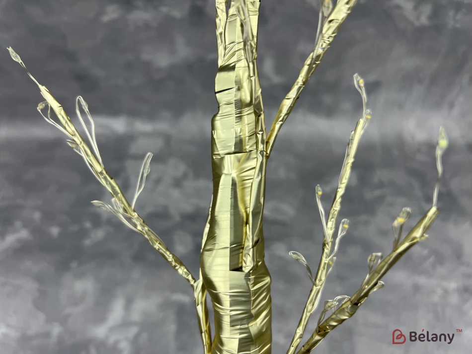 Decor De Anul Nou „Bonsai” Auriu Cu Iluminare Led | 8