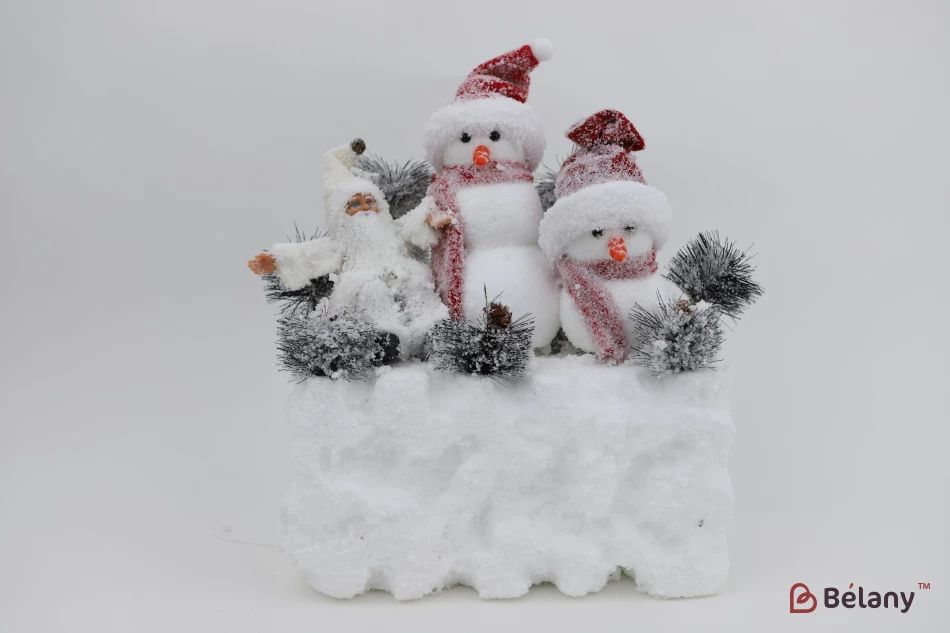 Doi Oameni De Zăpadă Și Moș Crăciun