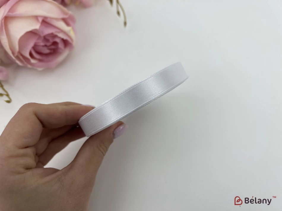 Panglică Din Satin „Slender” Albă