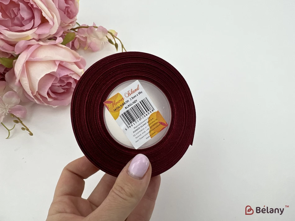 Panglică Din Satin „Obișnuit” Visiniu | 2