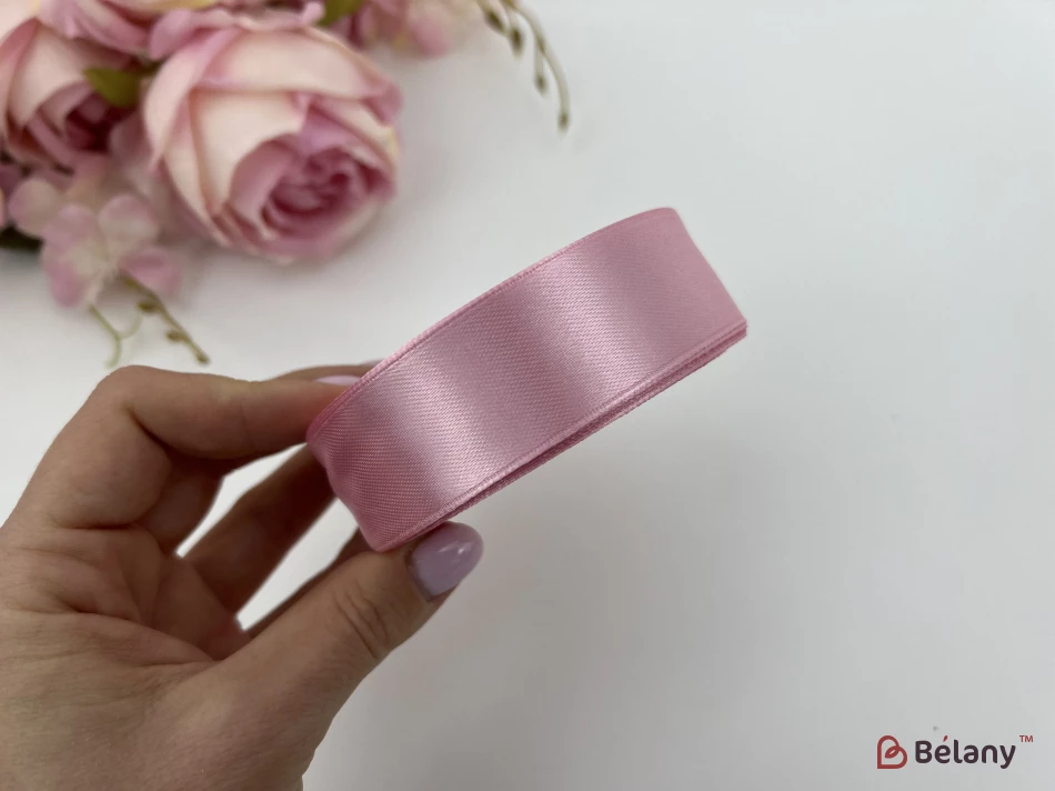 Panglică Din Satin „Obișnuit” Roz De Toamnă