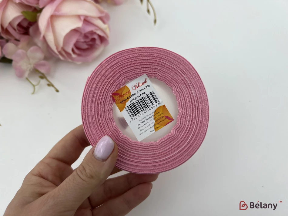 Panglică Din Satin „Obișnuit” Roz De Toamnă | 2