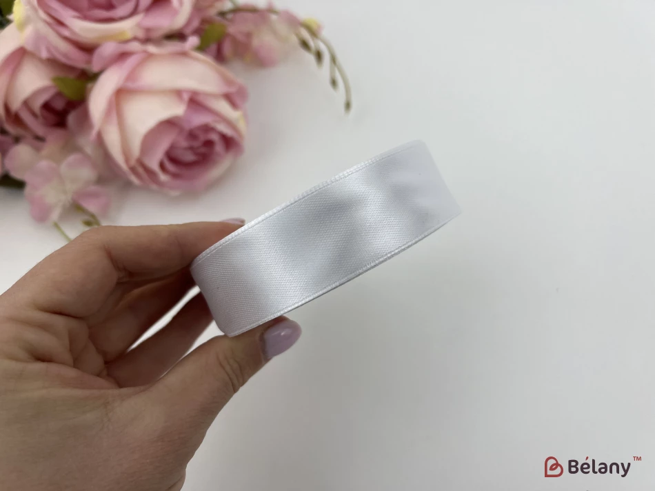 Panglică Din Satin „Obișnuit” Albă