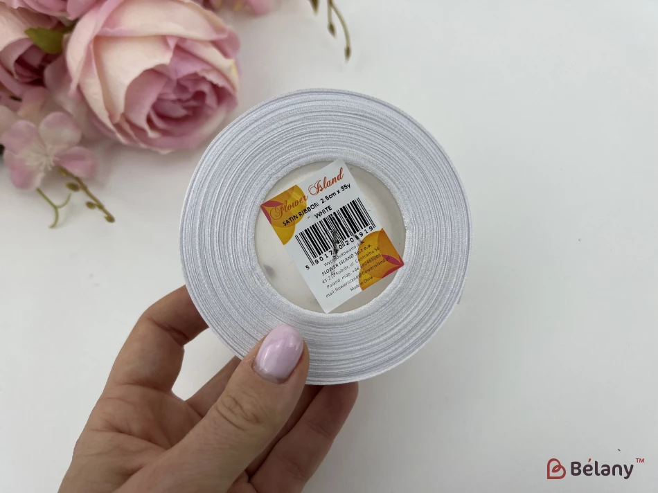 Panglică Din Satin „Obișnuit” Albă | 2