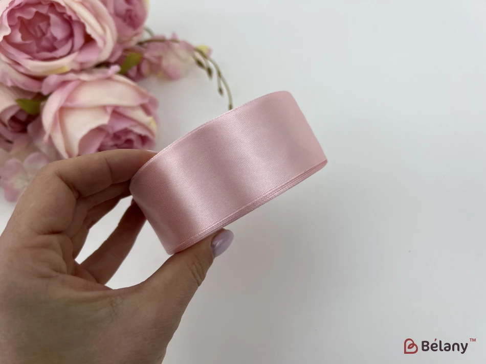 Panglică Din Satin „Broad” Baby Roz