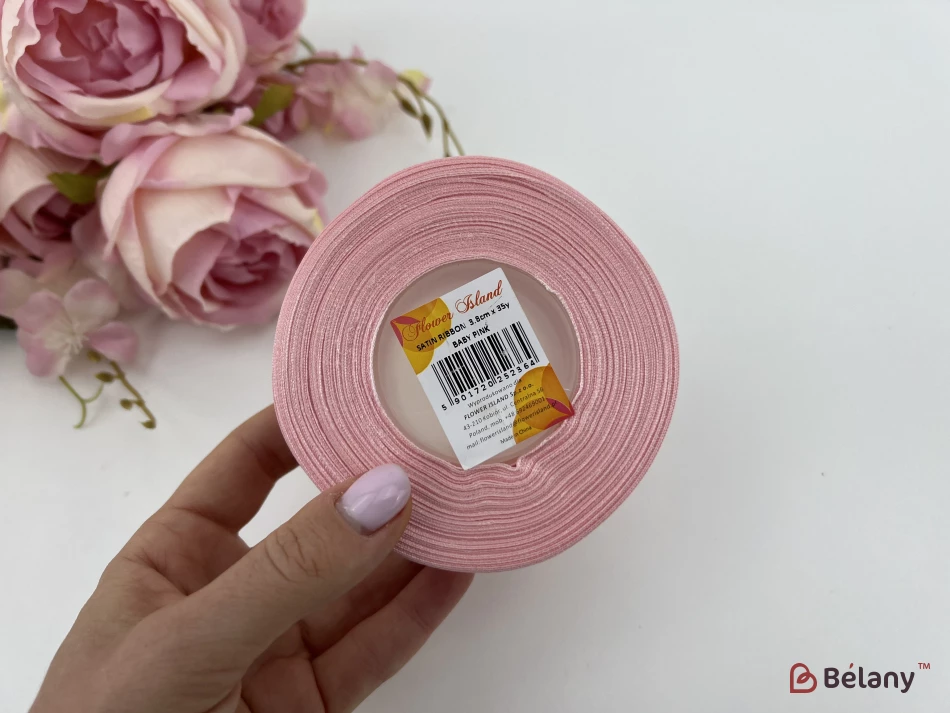 Panglică Din Satin „Broad” Baby Roz | 2