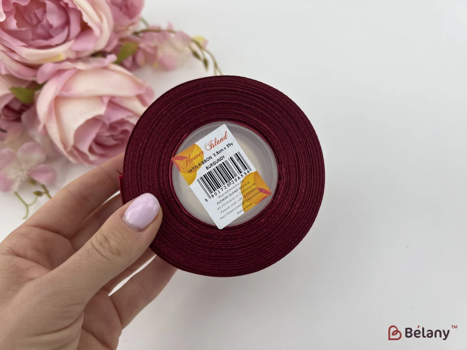 Panglică Din Satin „Broad” Burgundy | 2