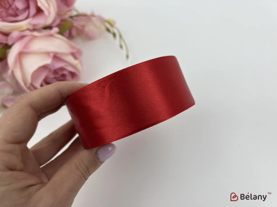 Panglică Din Satin „Broad” Roșie