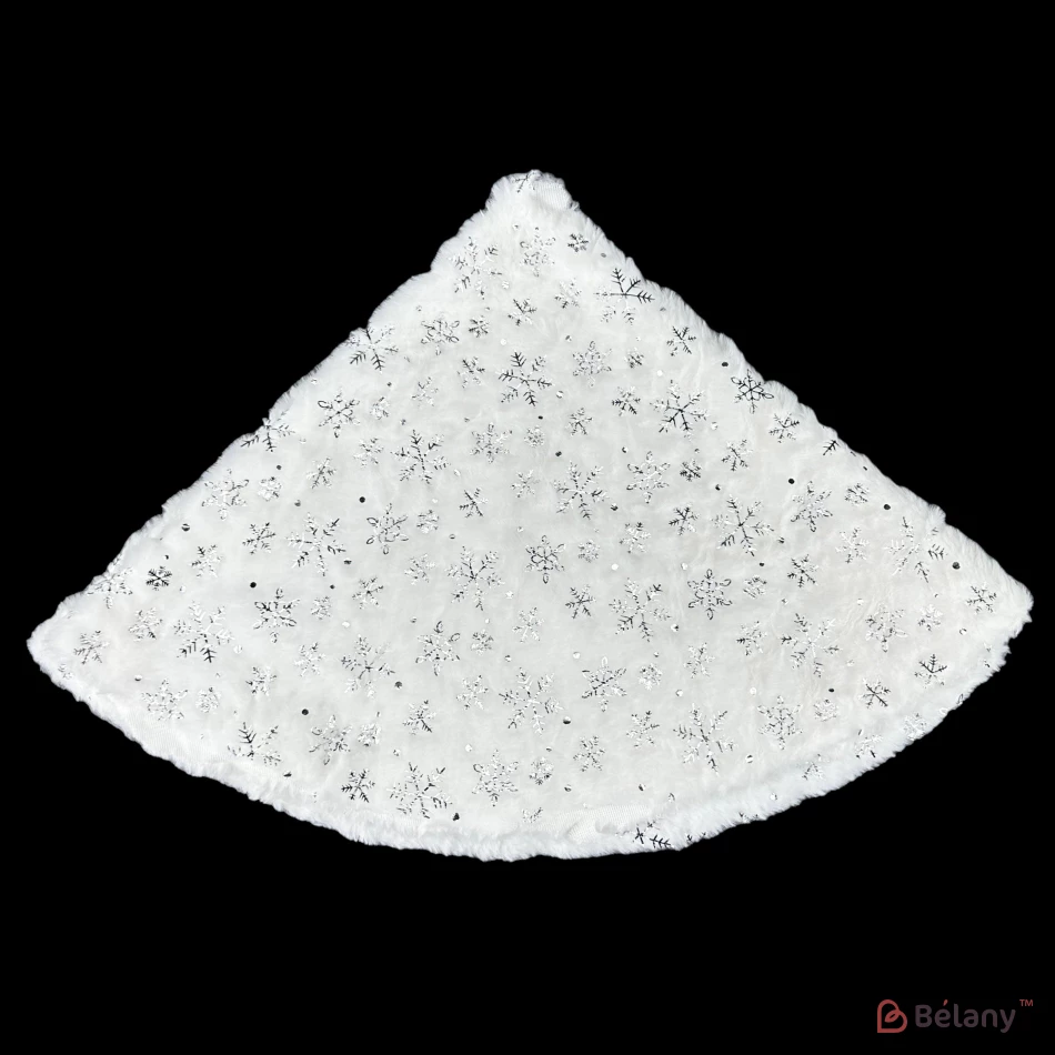 Коврик под ёлочку белый №1 | 2