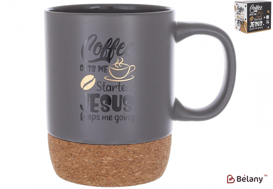 Керамическая кружка на пробковой основе 400 мл "Coffee"