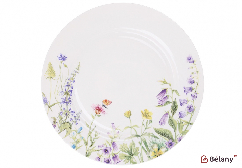 Фарфоровая обеденная тарелка "Bell Flower"D27см