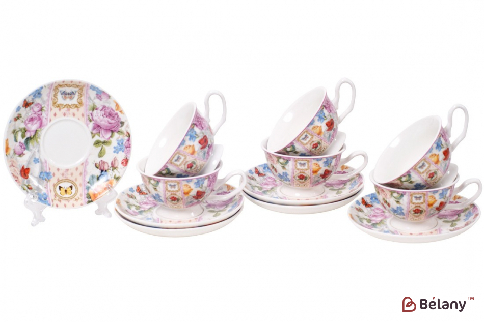 Фарфоровый набор 200 мл (6 чашек с блюдцами) "Sumpathie" в подарочной коробке