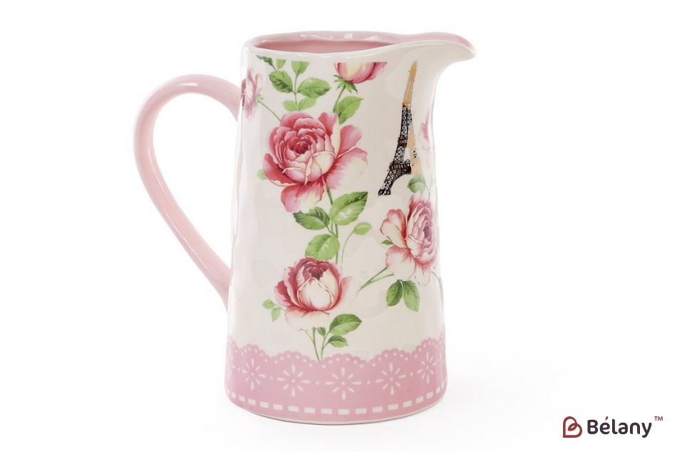 Керамический кувшин 1 л "Rose", розовый