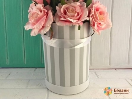 Caseta De Pălărie Gri "dungi"