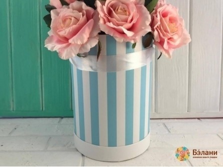 Caseta De Pălărie Albastră "dungi"