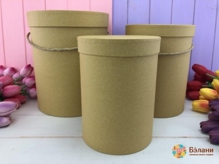 Cutia Rotundă Kraft Este Strânsă