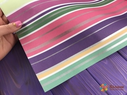 Hârtie De Ambalat „Curcubeu Cu Argint” (50/70 Cm)