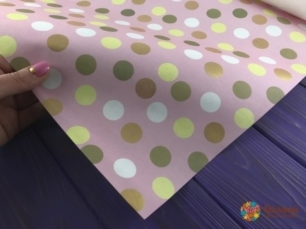 Hârtie De Ambalaj Roz Polka (50/70 Cm)