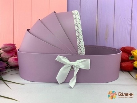 Cutie Cu Flori Liliac „Leagăn”