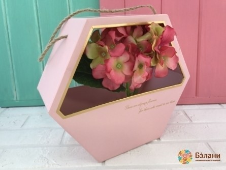 Cutie Cu Flori Hexagonale (Roz)