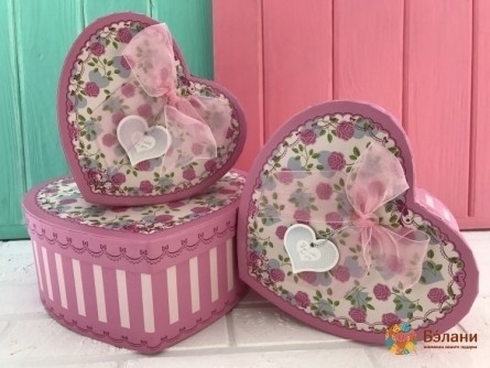 Cutie Cu Inima „Trandafir Ondulat”