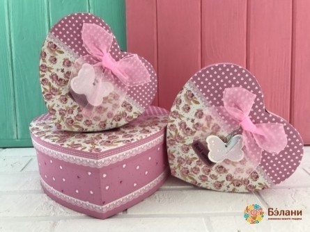 Cutie Inimă "glaze Roz"