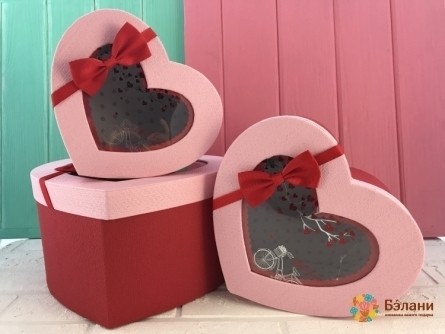 Cutie De Inimă Cu Capac Transparent (Roșu)