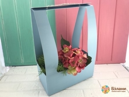 Coș Rabatabil Cu Flori Albastre