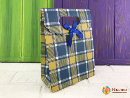 Geantă Velcro "celular" Albastru-Galben. S