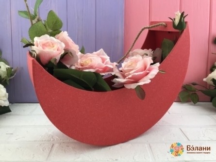 Cutie Cu Flori „Luna Tânără” Roșie