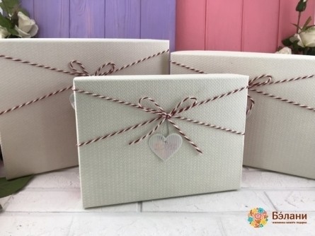 Cutie Cadou "textura" Alb L