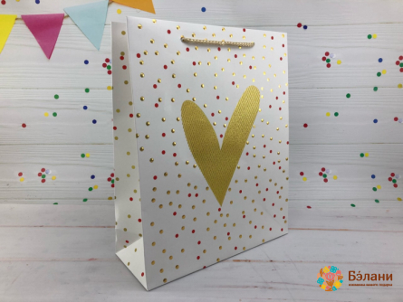 Geantă Cadou „Spațiu Dragoste” Alb M