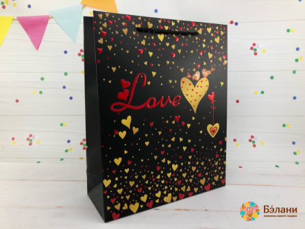 Geantă Cadou „Dragoste” Negru M