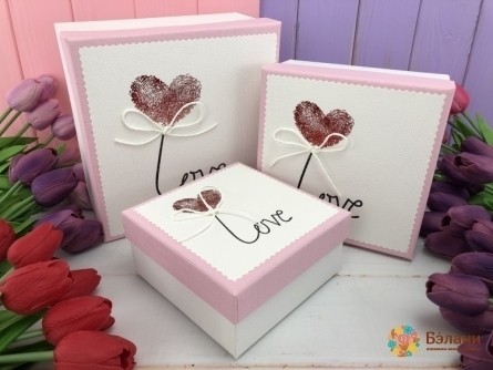 Cutie Cadou „Dragoste” Alb