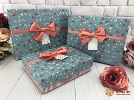 Cutie Cadou „Trandafiri” Albastru