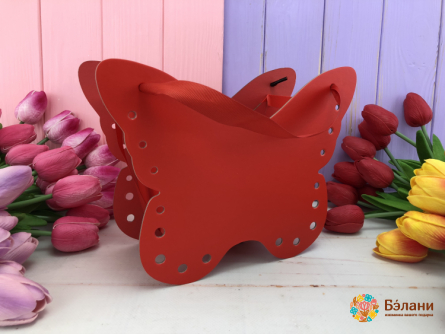 Cutie De Flori Fluture Roșu