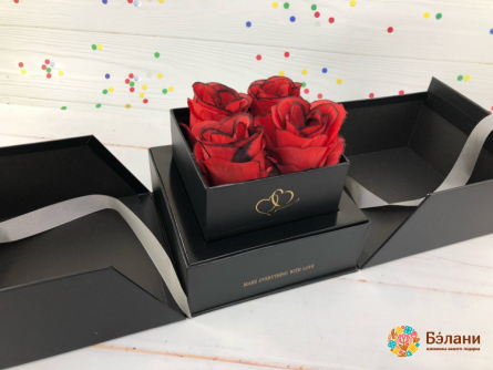 Cutie Cu Flori Imperiale Negre