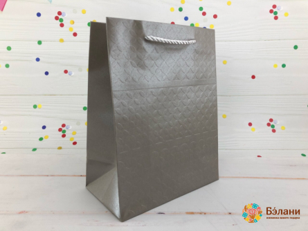 Geantă Cadou „Metalic” Gri M