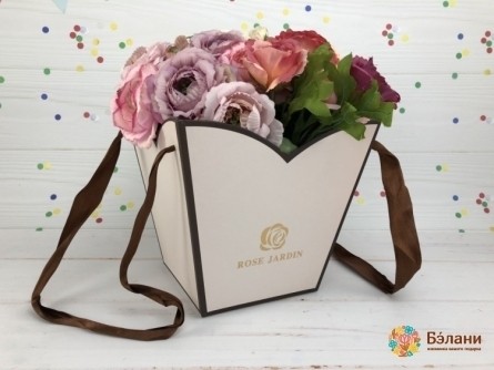 Cutie Cu Flori „Rose Jardin” Bej