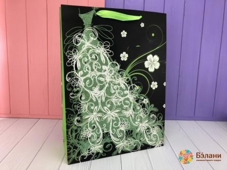 Geantă Cadou "rochie Verde" L