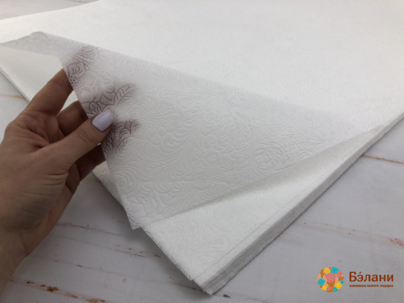 Flizelin Pentru Flori "trandafir" Alb