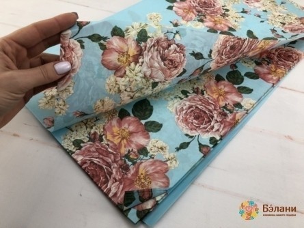 Hârtie De Flori „Muguri Luxuriante” Albastru