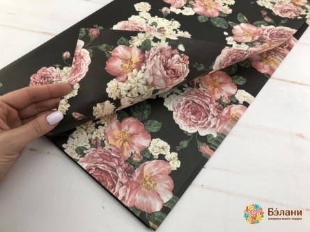 Floare De Hârtie "muguri Luxuriante" Negru