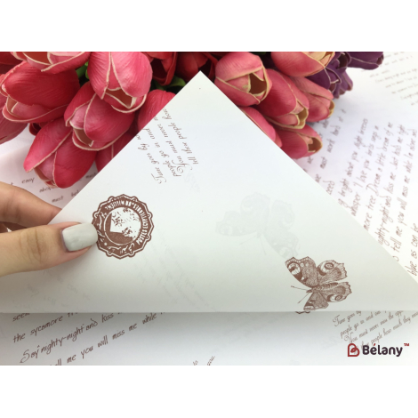 Floare De Hârtie "scrisoare" Alb